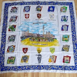 Vintage Turbanti Fabio Snc Siena 11 Palio  Horse Race Italy Scarf.Assorted color
